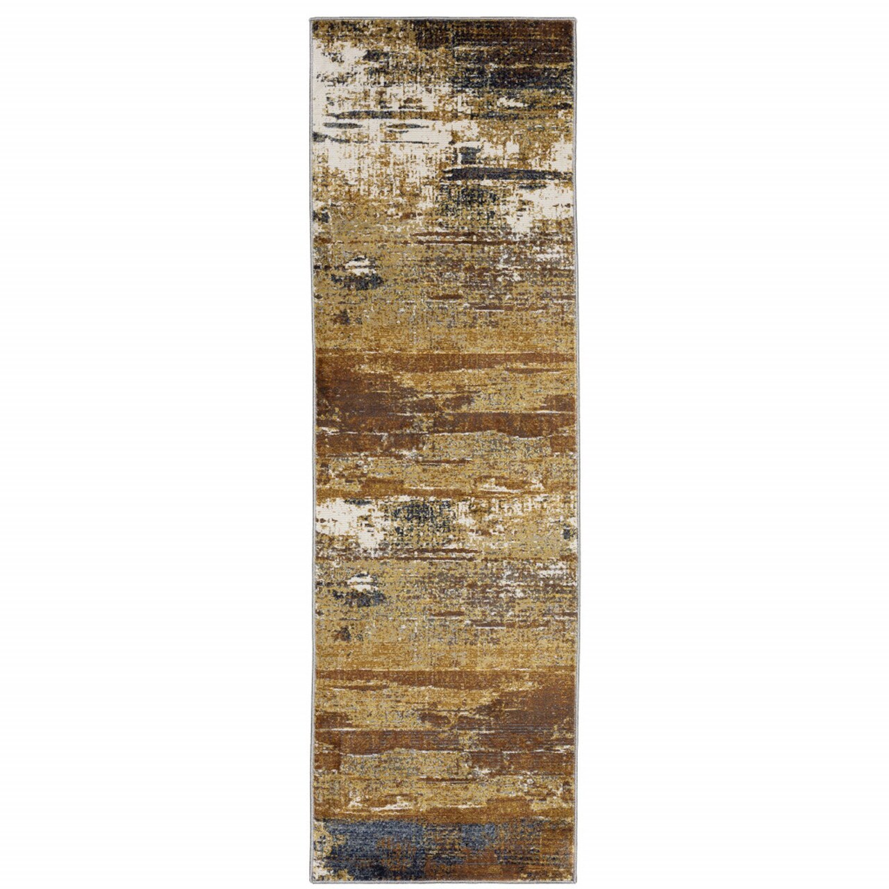 Edge Collections - 2' X 8' - Multicolor - Stain-Resistant Abstract Runner Rug for Home Warmth - 1 Piece